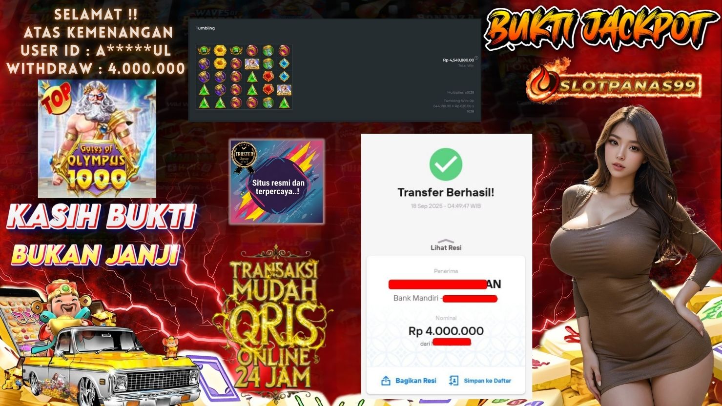 SLOTPANAS99 JACKPOT GATES OF OLYMPUS 1000